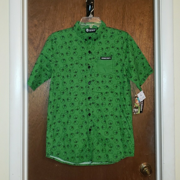 Designed By J Nx Shirts Tops Minecraft Button Up Shirt Designed By Jnx Poshmark